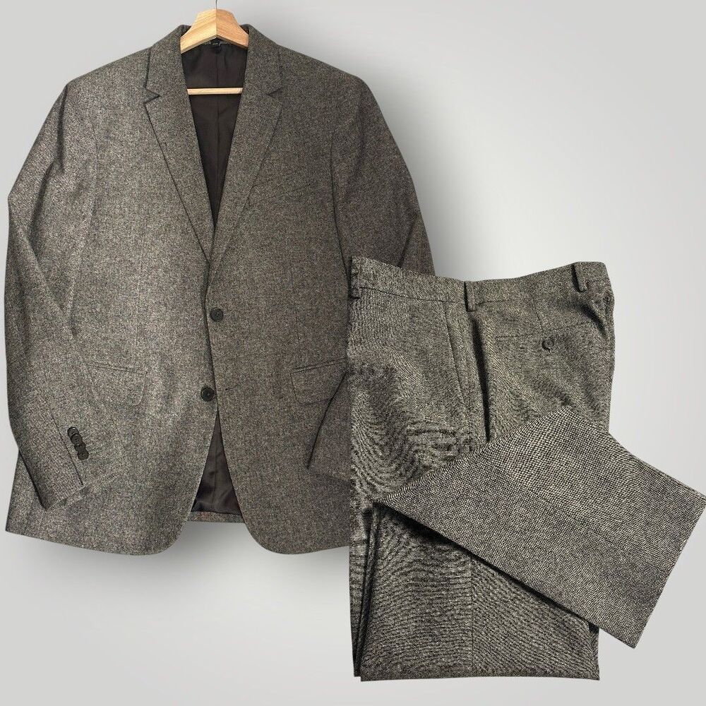 BANANA REPUBLIC Slim fit Mens 2 Piece Suit Blazer Jacket 42R Pant 34Wx32L Wool